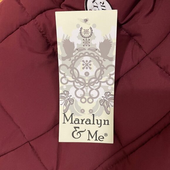 Maralyn & Me - Quilted Coat - Wine Red - NWT - Picture 9 of 11